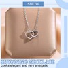 UEIOAVL Ketten für Damen, 1 Stück Damen-Halskette in Herzform mit