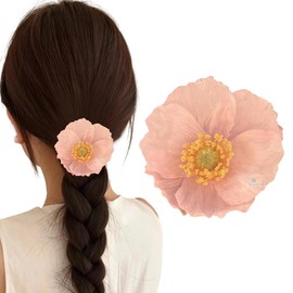 [STEEL-LAND] 2個セット造花 ヘアクリップ 髪飾り 6色 夏祭り 浴衣 花火大会 和装 かわいい ヘアピン 子供 成人式 卒業式 結婚式 パーティー (ピンク)