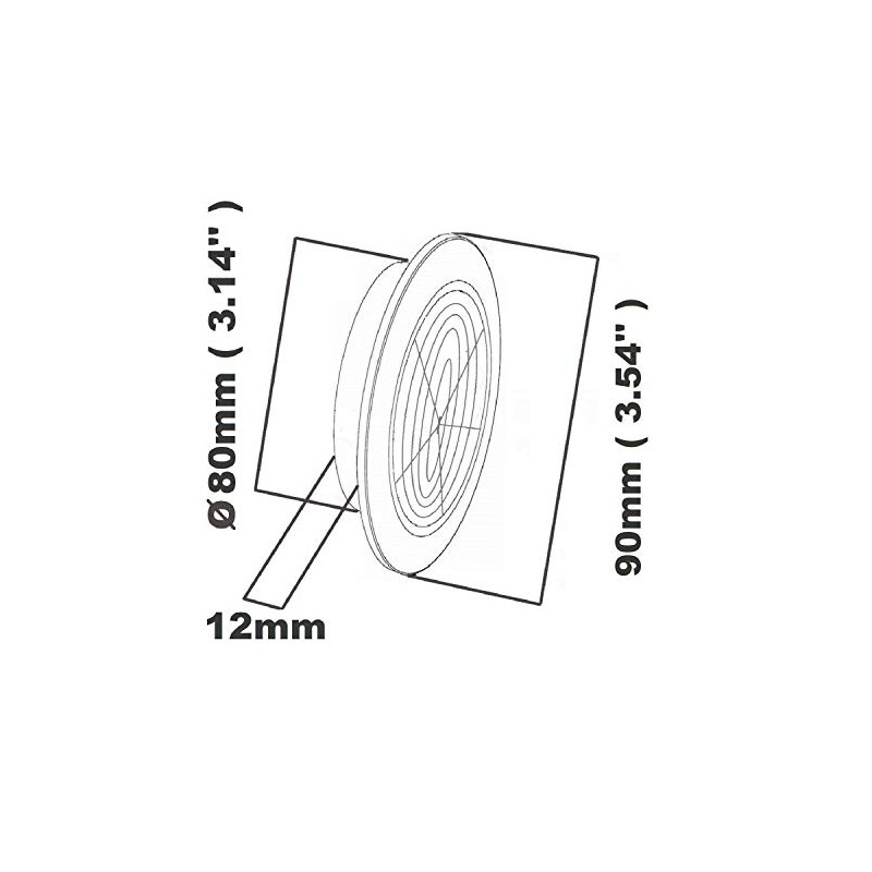 Cotarba Satin 80 mm 3.14" Circle Air Vent Grille Round