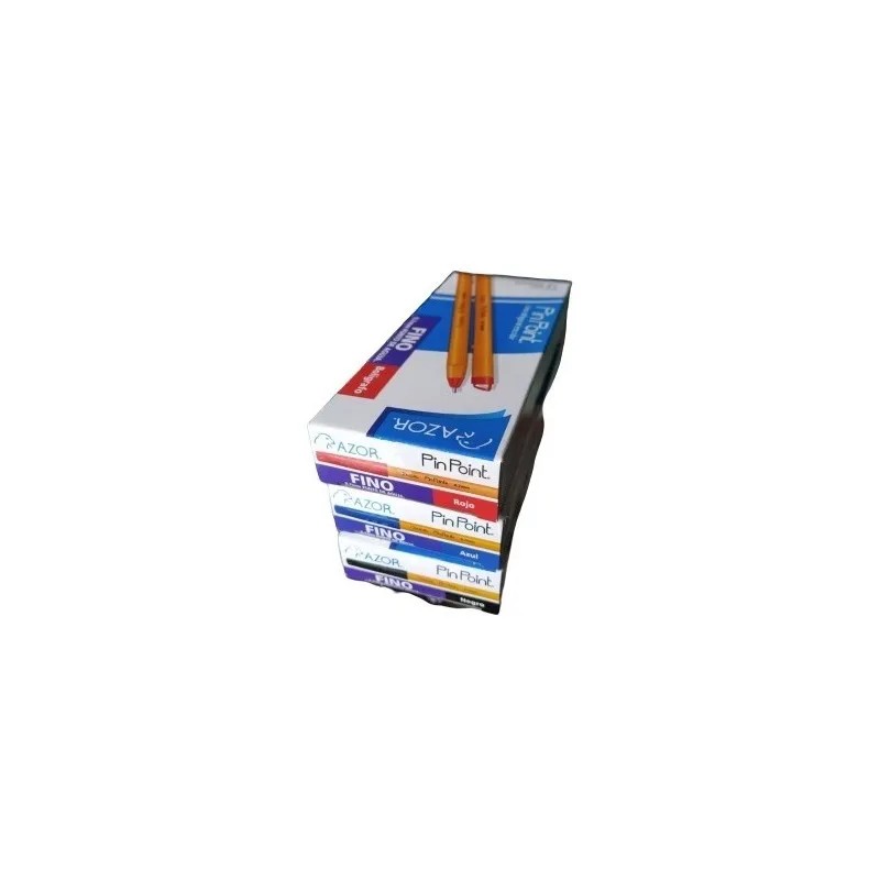 3 Cajas De Lapiceros Pinpoint (1 Azul, 1 Negra Y