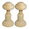 Pair of Wooden Curtain Stem Holdbacks Untre Wood Effect