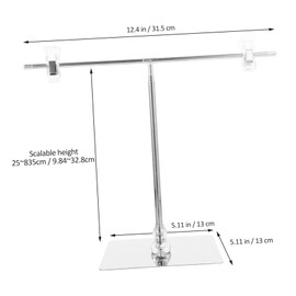 EXCEART Adjustable Metal Banner Stand Easy Banner Stand Poster Stand Clip Adjustable Poster Display Stand Poster Holder Clip for Tabletop T Shaped Poster Stand Desktop Iron Frame