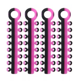 Unique 2 Color Combo Orthodontic Braces Ligature Ties 20 Sticks (320pcs）More Fun For Kids and Patients (#11 Black&Purple)