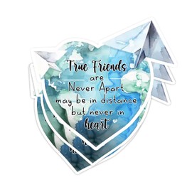 (3PCS) True Friends are Never Apart Stickers, Inspirational Quotes Stickers, Water Bottle Stickers, Scrapbook Stickers, Quote Stickers, Laptop Stickers for Women, Funny Water Bottle Stickers
