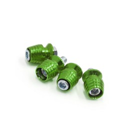 TUCKBOLD 4Pcs Universal Light Green Metal Motorcycle License Plate Bolt Screw Automotive Parts