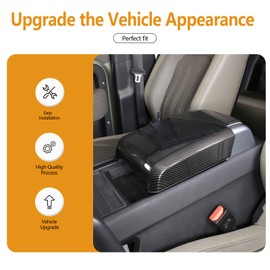 Car Armrest Seat Box Cover Compatible with Land Rover Defender 90 110 130 2020-2024 Protector Center Console Lid Protector Cover Armrest Box Cover