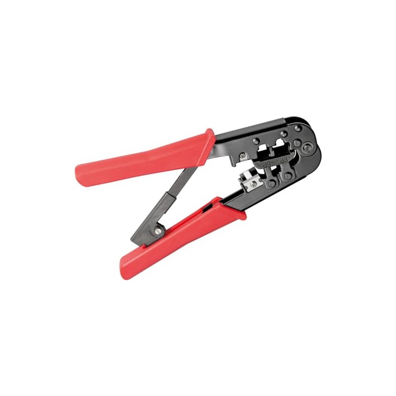 Fixpoint 77146 Crimpzange für Modularstecker für 6P4C, 6P6C, 8P8C inklusiv