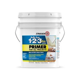 Zinsser 249935 Bulls Eye 1-2-3 Plus Primer, 5 Gallon, White