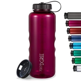720°DGREE Trinkflasche “simplBottle“ - 1,5l - Deine Auslaufsichere Wasserflasche - Die Sportflasche für Sport, Gym, Fitness, Fahrrad, Kinder, Schule & Büro - BPA-Frei