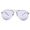 Piranha Camber Aviator Sunglasses in Classic Silver and Black with