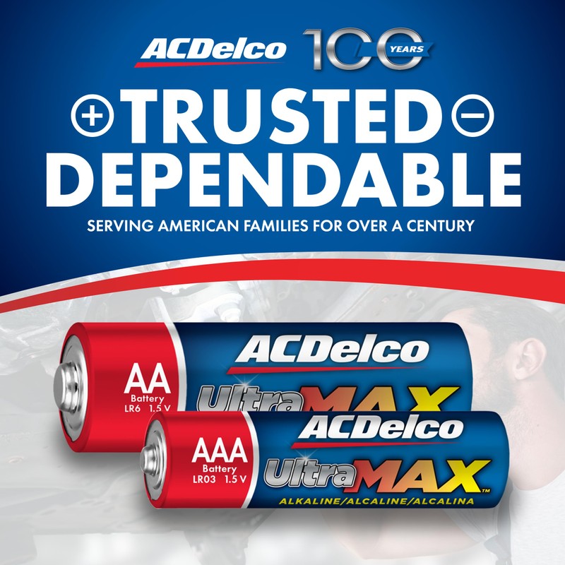 Powermax ACDelco UltraMAX 20-Count AA Batteries, Alkaline Battery with Advanced