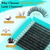Lash Clusters Kit 240PCS Eyelash Extension D Curl Wispy Clusters