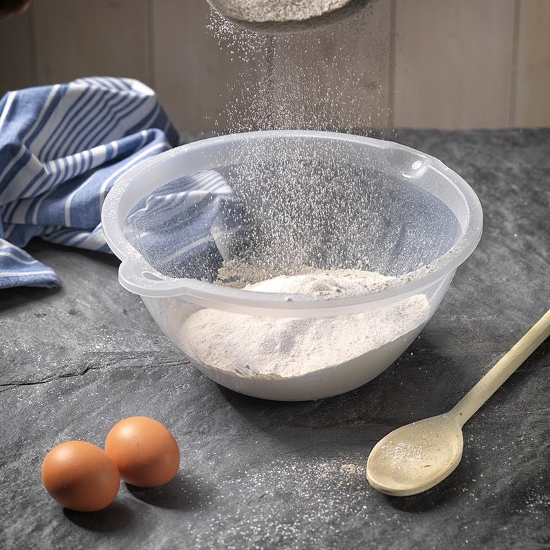 Addis Small Plastic Mixing Bowl, Transparent, 700 ml