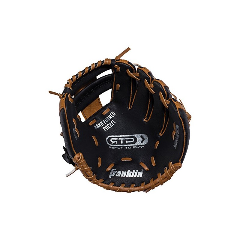 Franklin Sports RTP Teeball Performance Handschuhe (24,1 cm), Schwarz/Braun
