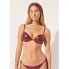 CALZEDONIA Woman's Push Up Swimsuit Top Metallic Skin in Brown,