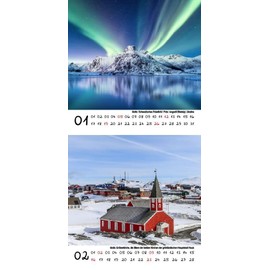 Travel Magic Nordic Countries Calendar for 2025 Format 10 cm x 10 cm City and Country in the North Seelenzauber