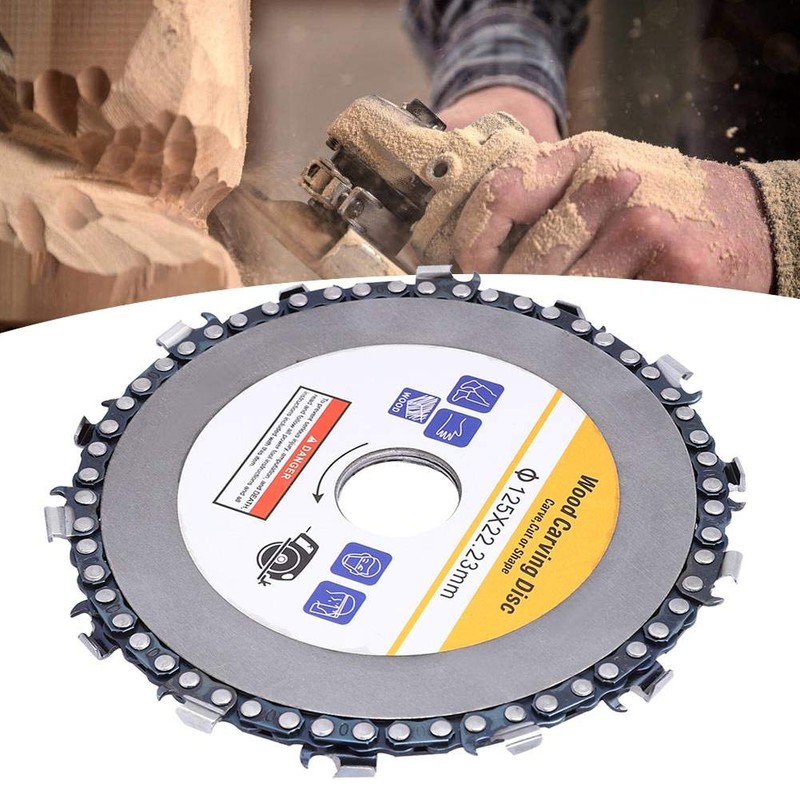Wood Carving Disc, 5 Inch Chain Saw Disc, Angle Grinder