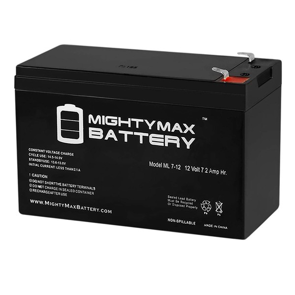 Mighty Max Battery 12V 7AH Sealed Lead Acid for RITAR RT1270.Haze HZS12-7.5 F2