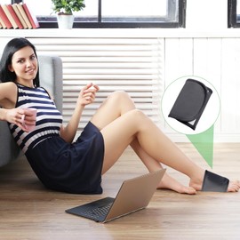 JJUNW 2Pcs Castor Oil Pack Wrap, Castor Oil Foot Wrap Castor Oil Pack Wrap for Feet, Reusable Castor Oil Pack Adjustable Castor Oil Foot Compress Pad with Elastic Strap for Hand Wrist Ankle(Dark Grey)