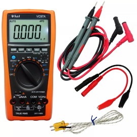 AideTek VC97A 3 3/­4 Auto range digital multimeter all func T-RMS back light USA
