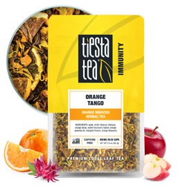 Tiesta Tea - Orange Tango, Loose Leaf, Orange Hibiscus Herbal Tea, Premium Non-Caffeinated Fruit Blend, Makes Hot or Iced & Up to 25 Cups, 2oz Resealable Pouch