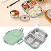 Bento Lunch Box, 1100ml Double Layer 3 Grid Design, 304