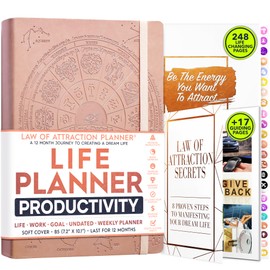 Law of Attraction Planner - Deluxe Weekly, Monthly Planner, Journey to Increase Productivity & Happiness - Life Organizer, Gratitude Journal, Agenda, To Do List, Business Planner, Notes, Appointment Book, Undated Planner Start Anytime