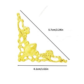 Pack of 40 Vintage Metal Corners Bronze Corner Protectors Retro Box Corner Protection Antique Decorative Edge Protection for Jewellery Boxes Wooden Boxes Furniture Corner Protectors for Book Edges