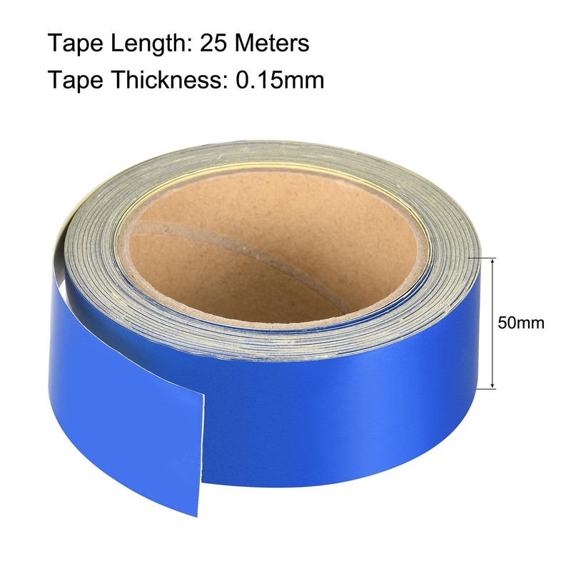 sourcing map Reflective Tape Blue, 50mm x 25m, Outdoor Waterproof