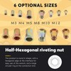 Mardatt Metric Hex Rivet Nut Assortment Kit Carbon Steel Hex