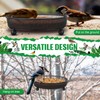 Nuogo 4 Pcs Ground Bird Feeder Tray 7 Inches Platform