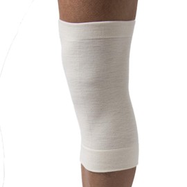 Beman 552 Orthopädische Kniebandage aus 80% Merinowolle, elastische Kniebandage für Arthrose, Kniebandage, Kniewärmer, Kniebandage (Weiß, 1)