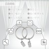 Curtain Ring Clips, Inner Diameter 1.5 inches (38 mm), 20