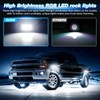 8 Pods Alloy RGB LED Rock Lights for Jeeps Trucks