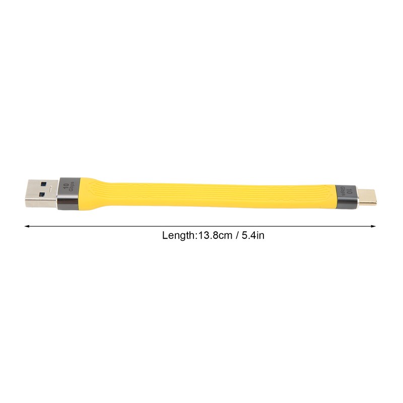 USB Male to Type C Male Cable 10Gbps 5A 13.8cm
