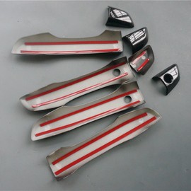 Sport Style Carbon Fiber Print Door Handle Cover Trim for Honda Civic 2016 2017 2018 2019 2020 2021 (Carbon Fiber with Keyless Holes)