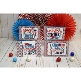 Happy 4th of July Independence Day Themed Blank Postcards To Send To Friends & Family, 4"x6" Fill In Notecards (4 Different Designs) by AmandaCreation (20)