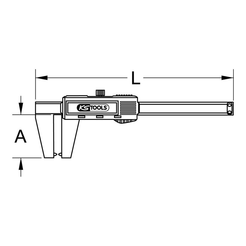 KS Tools 300.0540 Digital brake disk vernier calliper 0-60 mm