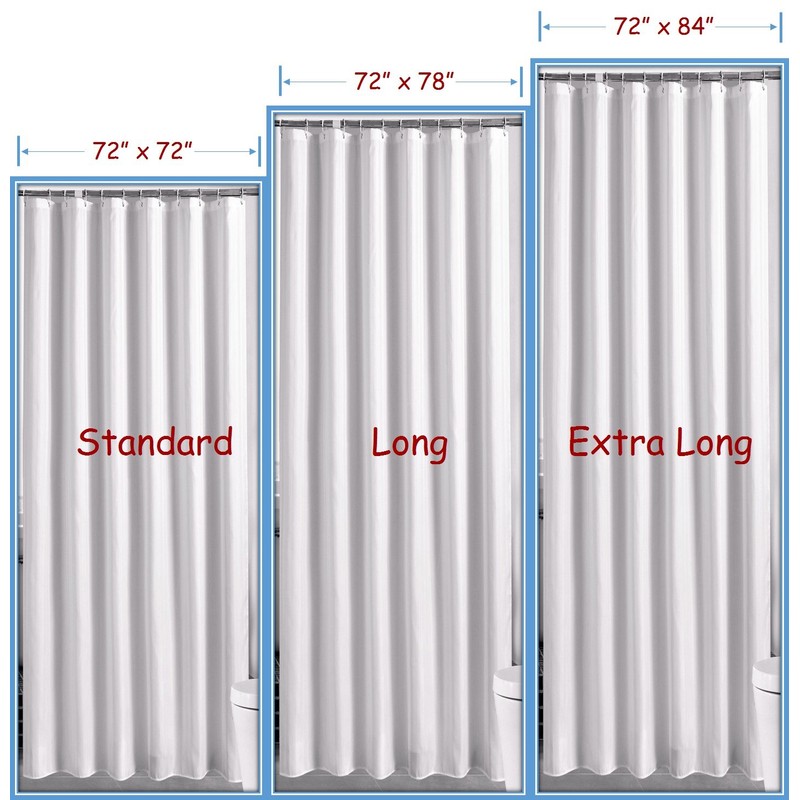 S·Lattye Bathroom Shower Curtain Liner Washable Fabric Waterproof Polyester (Hotel