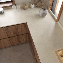 VEELIKE Cream Marble Contact Paper for Countertops Peel and Stick Waterproof Beige Granite Countertop Contact Paper 15.7''x354'' Self Adhesive Countertop Vinyl Wrap Wallpaper for Kitchen Bathroom