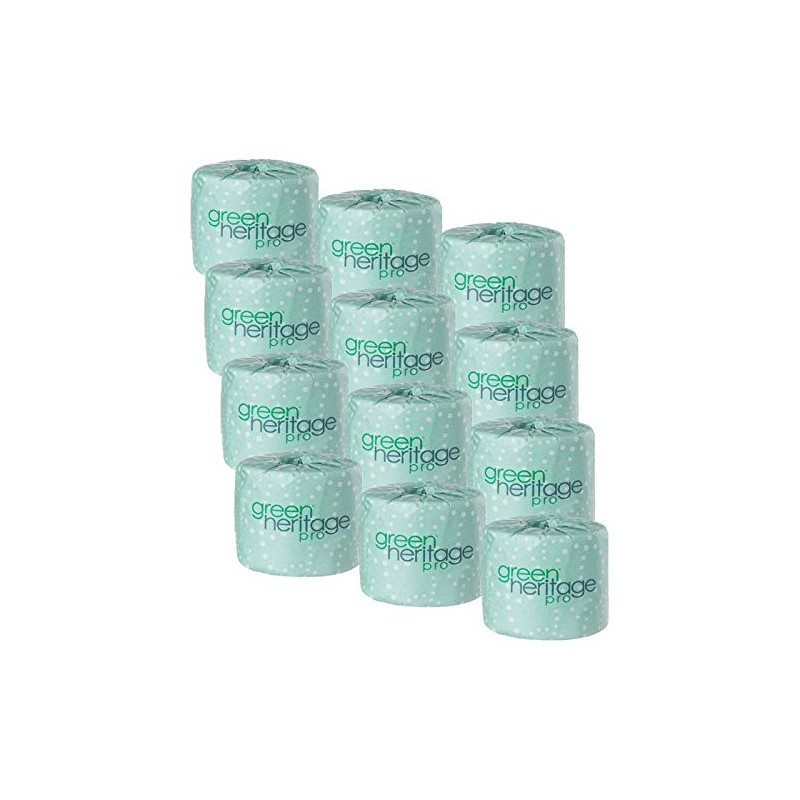 Green Heritage, 2-Ply Toilet Paper, 500 Sheets per Roll, 12