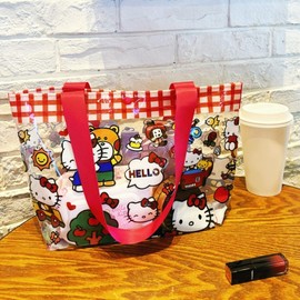 2025 Idea New Transparent PVC Beach Tote Bag with Cute Character Waterproof Print Strawberry Bear - No Specs 20ea