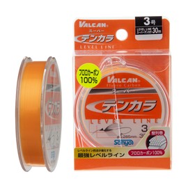 Sanyo Nylon Tenkara Line, Vulcan Super Tenkara Level Line, Fluorocarbon 98.4 ft (30 m), No. 4.5, Vivid Orange