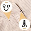 TIESOME 120 Sets Hook and Eye Closures for Clothing (Black,