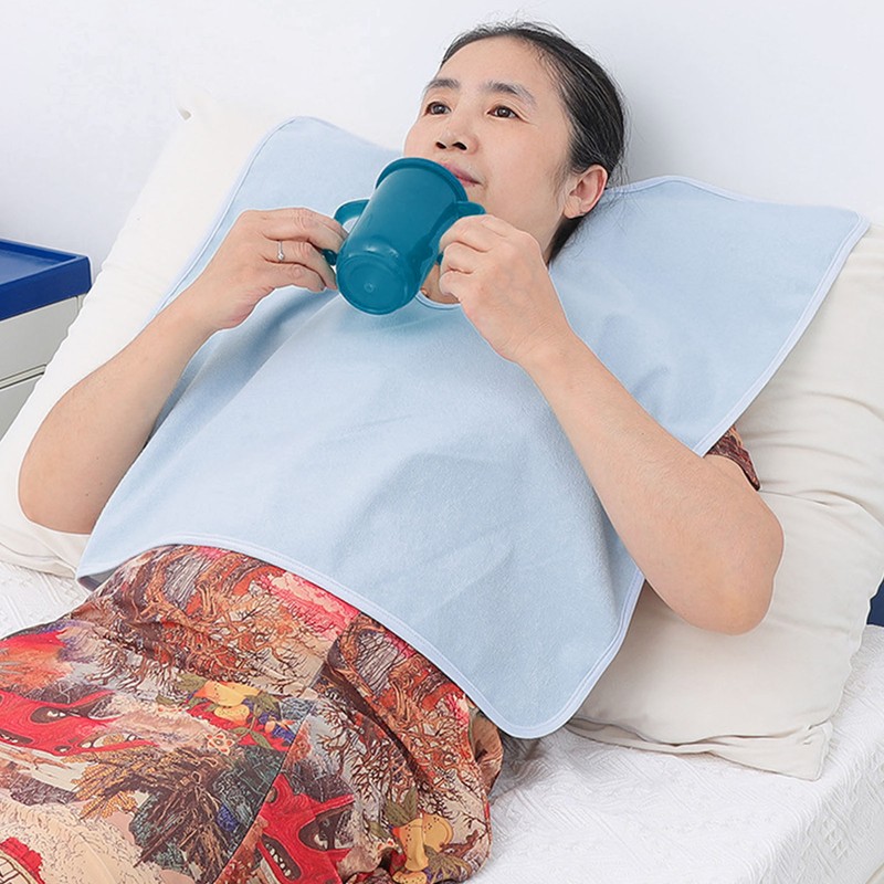 Adult Bibs for Eating Elderly Bib Waterproof Bedridden Dining Clothing
