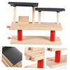 BESPORTBLE 1 Set Wooden Train Station Platform Accessory for DIY