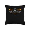 Totality Path 2024 Elizabethtown KY Kentucky Total Eclipse Throw Pillow