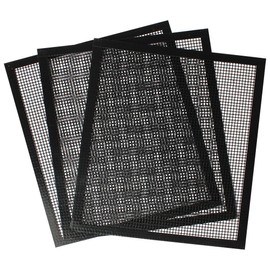 ECOOPTS BBQ Grill Mesh Mat Set 3 PCS Non Stick Grilling Mesh Reusable Heat Resistant BBQ Teflon Grill Mats for Grilling Meat,Veggies, Cooking, Baking-30x33cm (3PCS)