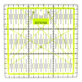Craft County Acrylic Sewing Rulers – Transparent Measuring Tools for Sewing, Quilting, and DIY Crafts – Square
