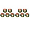 10PCS Dollhouse Christmas Wreaths Simulation Plastic Garland Model for 1/12